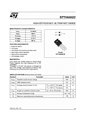 DataSheet STTH6002C pdf